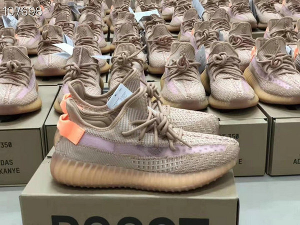 350 V2 Clay Hyperspace True Form Trfrm Kanye West Men Women Running Shoes Authentic Sports Sneakers Size 5.5-13