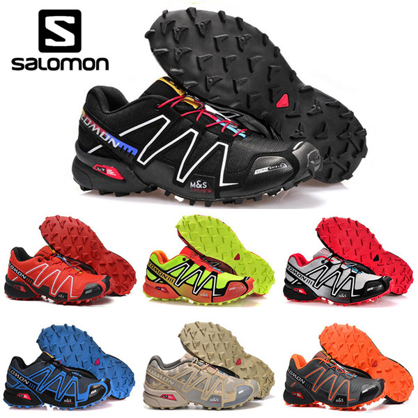 Original Salomon Speedcross 3 CS mens Running Shoes black sand men Lightweight Sneakers Zapatos Waterproof Athletic sports Shoe size 40-46