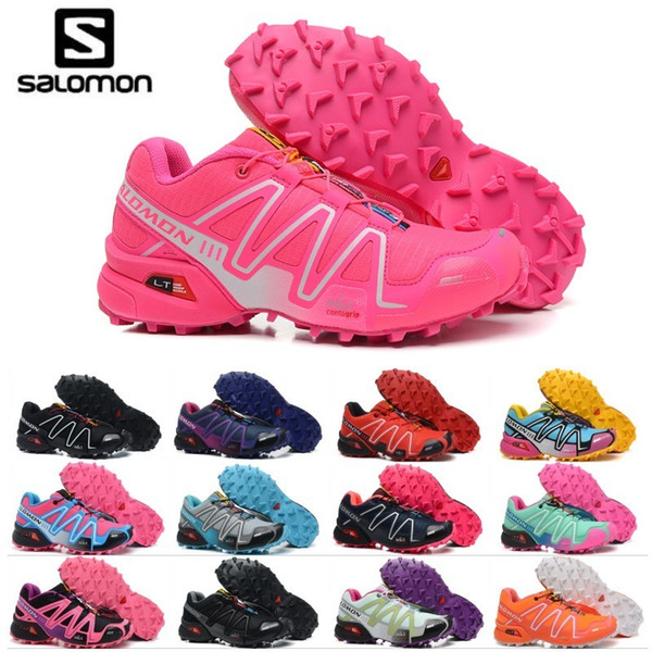 2019 Salomon Speed cross 3 CS III Running shoes Black Silver red Pink blue Women Outdoor SpeedCross 3s Hiking Womens sports sneakers 36-41