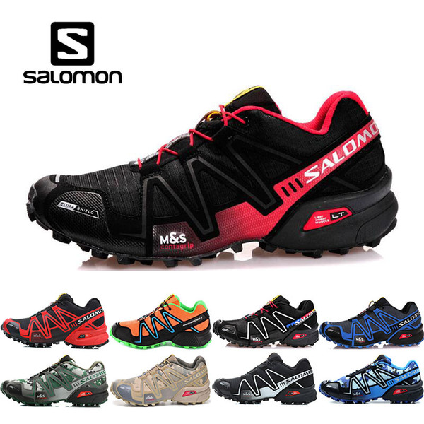 2019 new arrive salomon Speed cross 3 CS III running Shoes mens shoe cross country Black Silver Outdoor sport shoes Running sneakers shoes