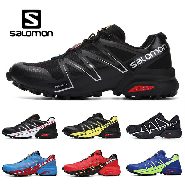 Salomon Speed Cross PRO 5 Men Outdoor Running Shoes SpeedCross Black White Red Blue Green Yellow Mens Trainer Sport Sneaker Size 7-12