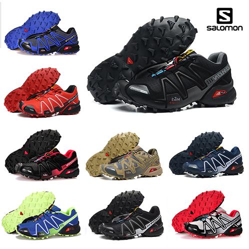 2018 Original New Salomon Speed Cross 3 CS III Outdoor Male Camo Red Black Sports Shoes mens Speed Crosspeed 3 running shoes 40-46