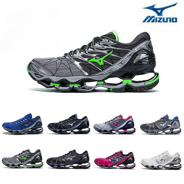 2018 New Mizuno Wave Prophecy 7 Running Shoe Buffer fashion Mens Womens Originals Top Quality Sports Sneakers grayish violet Size 36-45