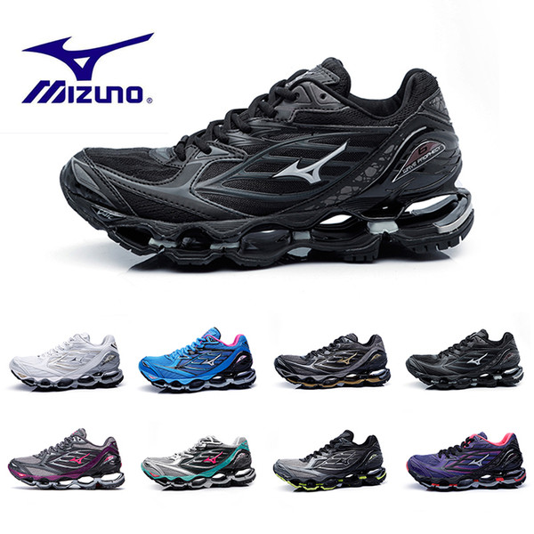 Mizuno WAVE PROPHECY 6 Running Shoes Classic Black Silver Mens Designer Authentic Sports Women Original High QualityTrainers Sneakers Shoes