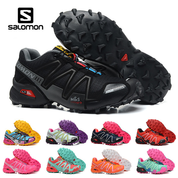 2018 Salomon Speed cross 3 CS III Running shoes Black Silver red Pink blue Women Outdoor SpeedCross 3s Hiking Womens sports sneakers