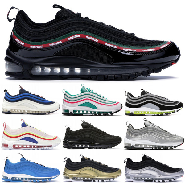 97 OG QS Designer Running Shoes Undftd Black Pull Tab Mustard Silver Bullet Fashion 97s Japan OG Men Women Sports Sneakers 36-45