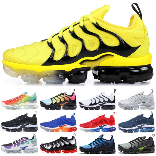 Bumblebee TN Plus Designer Sneakers Men Women New Rainbow Grape Photo Blue Grape Tropical Sunset Sport Running Shoes 5-11