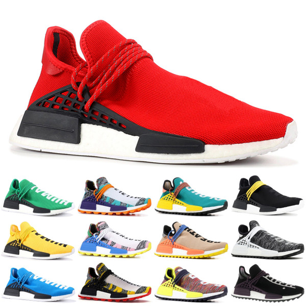 With Box NMD Human Race Mens Running Shoes Pharrell Williams Oreo Nobel ink Yellow Red Sport Designer Sneakers Sport Shoes 5-11.5