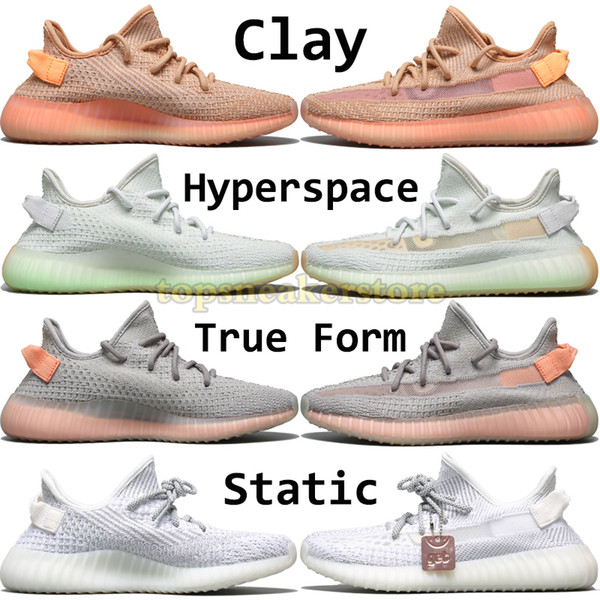 With Box Kanye V2 Designer Sneakers New Clay True Form Hyperspace Static Zebra Best Quality West Men Women Running Shoes 5-13