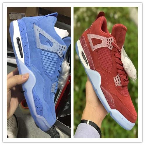 Top Quality Classic 4 PE Over-limited color Red Blue cement Basketball Shoes Sport Trainers Sneakers With Original Box Silt Red size 40-47.5