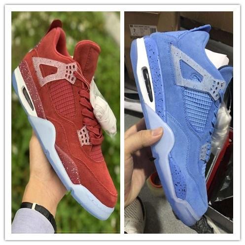 Top Quality Classic 4 PE Over-limited color Red Blue cement Basketball Shoes Sport Trainers Sneakers With Original Box Silt Red size 7-13