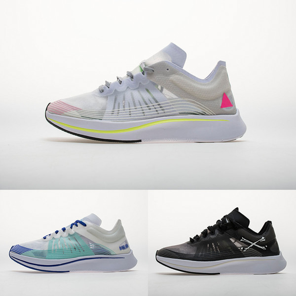 New Lab Zoom Fly SP Men Running Shoes BETRUE Black Light Bone White Crimson 