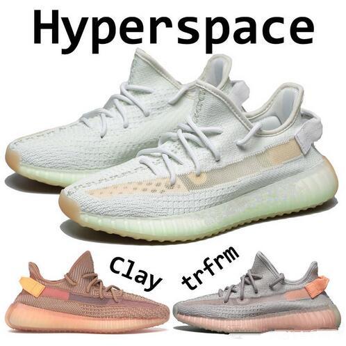 With Box V2 Designer Sneakers New True Form Clay Hyperspace Static Best Quality Kanye West Men Women Running Shoes 5-11