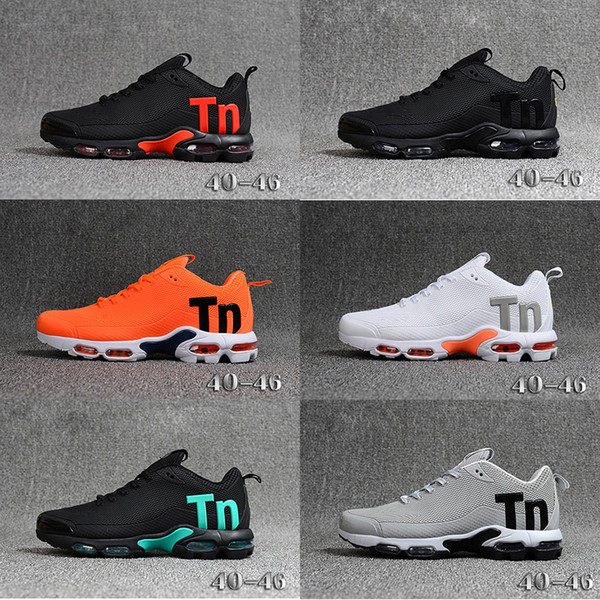 2019 New Mercurial Tn Plus 2 Man Running shoes Chaussures KPU Black White Orange Mens Shoes TNs Sports Outdoors Trainers Sneakers Size 40-46