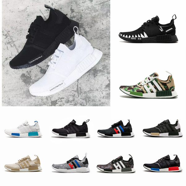 2018 NMD R1 Oreo Runner Japan Nbhd Primeknit OG Triple Black White Camo Running Shoes Men Women Nmds Runners Xr1 Sports Trainers Size 5-11