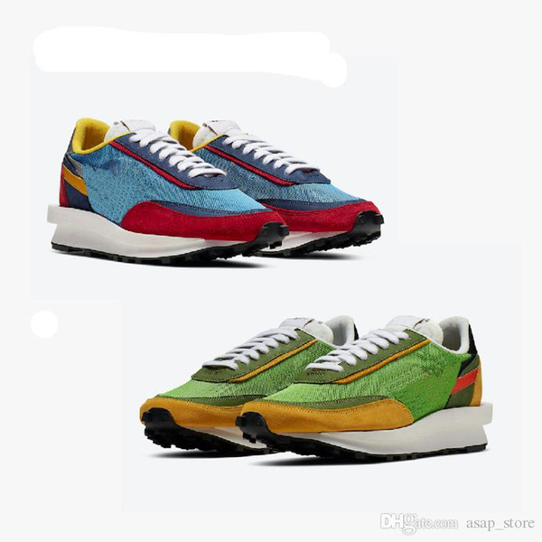 New UNDERCOVER x Sacai LDV Waffle running shoes For men women fashion sneaker blue green Camping Hiking running jogging trainer