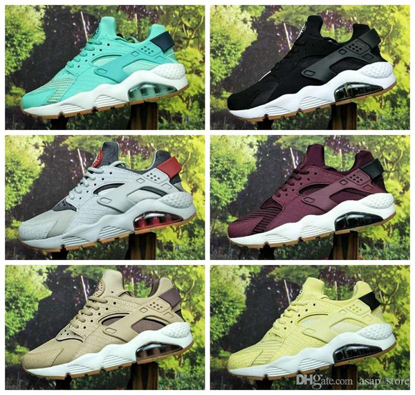 2018 New Huarache ID Custom Running Shoes For Men navy blue tan Air Huaraches Sneakers Designer Huraches Brand Hurache Trainers 36-45