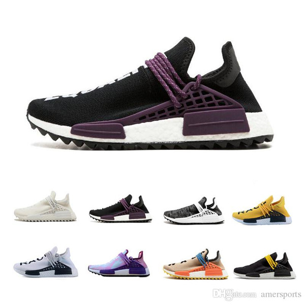 2018 NMD Human Race Pharrell Williams Hu Trail Holi Mens Running Shoe Women Trainers Sports Sneakers Size 5-11