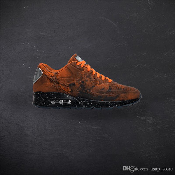 New Arrival 90 Mars Landing 3M Sports Running Shoes Leather Men Shoes Designer Athletic Sneakers Outdoors Jogging Size 40-46