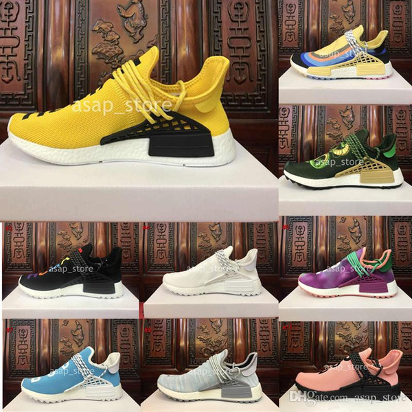 Hot Sale 2018 NMD Human Race Running Shoes Pharrell Williams Men's & Women's Discount Cheap Fashion Sport Shoes Free Shipping