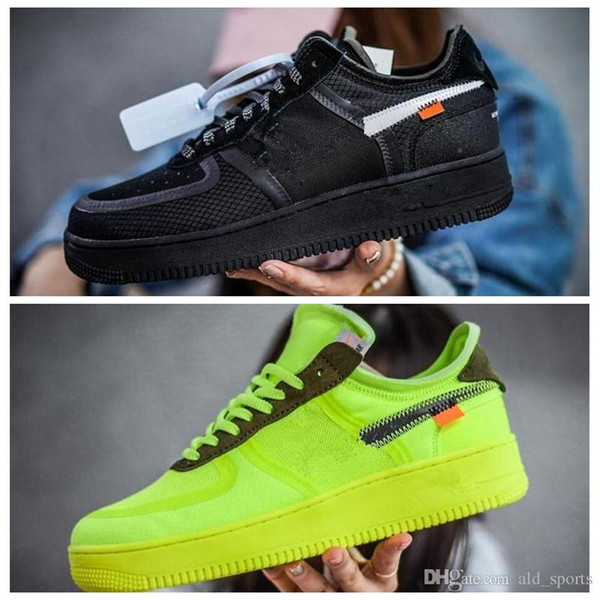 New Arrivals Forces Volt One Running Shoes Airs Cushion 1 Green Black Mens Trainers Women Fashion Designer Sneakers