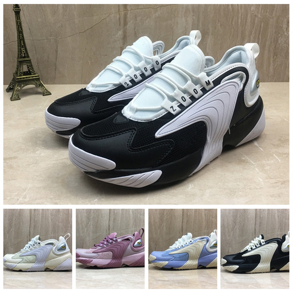 2019 New Air M2k Tekno Zoom 2K 2000 Men Lifestyle Outdoor Running Shoes Women Black White Blue Orange fashion Sports Sneakers