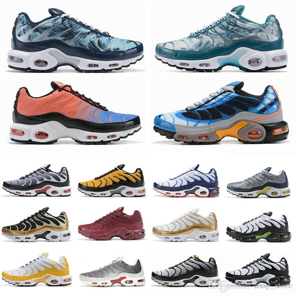 2019 New Designer TN Plus SE Pack Mens Running Shoes Sports Run Trainers Fashion Black White Sports Sneakers