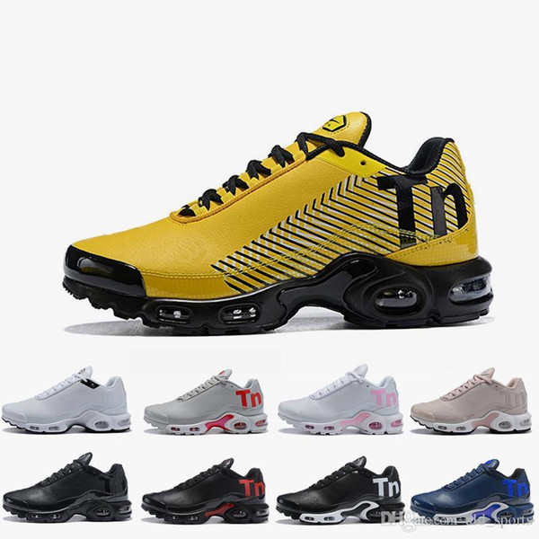 2019 Designer Mercurial Plus Tn Ultra SE Mens Black White Blue Yellow Running Shoes outdoor TN shoes Women Trainers size 36-46