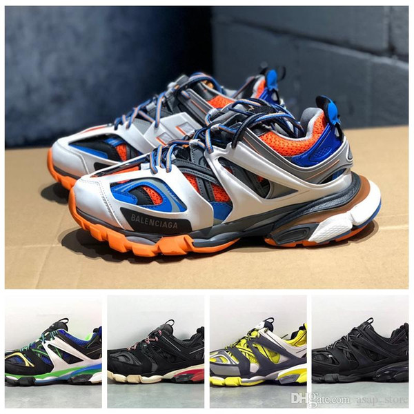 New Release Track 3.0 Sneakers Tess Paris Men Gomma Maille Black Low Track 3M Triple S Running Shoes Outdoor Jogging Designer Shoes