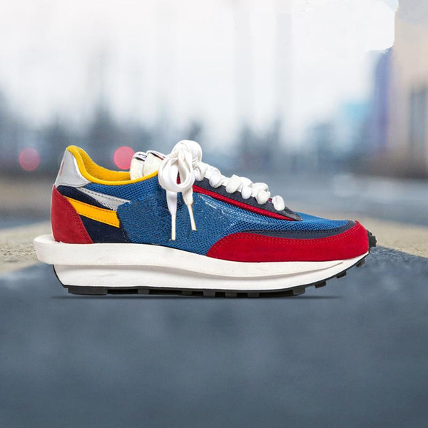 2019 UNDERCOVER x Sacai LDV Waffle Racer Run Shoe Daybreak Trainers Mens Fashion Designer Breathable Tripe S Sneakers size 36-45