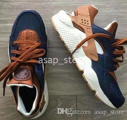 2018 New Huarache Ultra ID Custom Breathe Running Shoes Men Women navy blue tan Huaraches Multicolor Sneakers Athletic Trainers