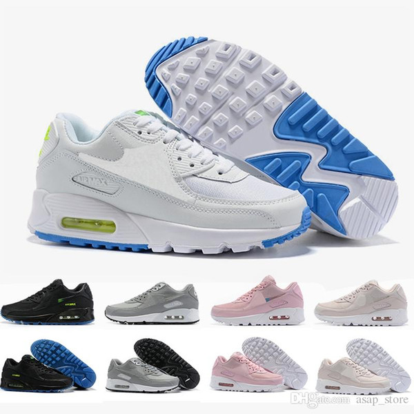 2019 New 90 Running Shoes Men Pink Grey Black White Designer 90s Trainers Women Sports Sneakers size 36-46