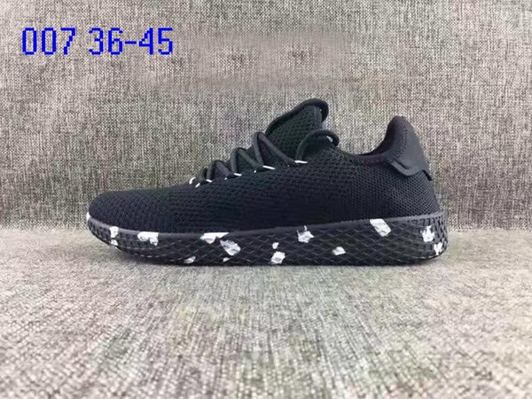 2017 Pharrell Stan Smith knit Classic all black white trainer sport shoes for Men Women's Lover's train Running sneaker szie 3