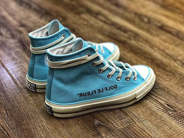 Men Conve GOLF le FLEUR Chuck 70 Canvas Shoes Womens Casual Hi Burlap Blue 1970s Camp Flog Gnaw Sneakers Designer Trainers