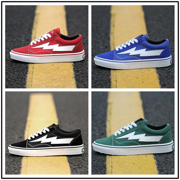 2018 REVENGE x STORM Old Skool Kanye Low Mens womens Canvas Shoes Skateboarding Shoes Kendall fashion Casual Shoes sneakers eur 36-44