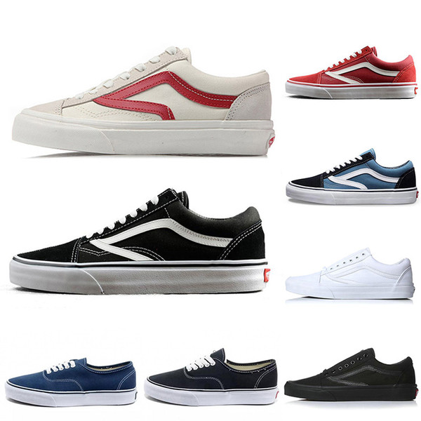 2019 OG Original Brand Old Skool Classic men women Canvas skate shoes Triple Black white red Classic Fashion Cool Casual sneakers 35-44