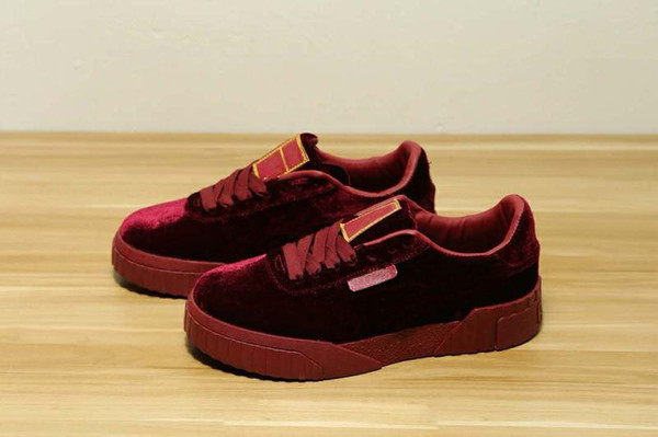 Women Cali Velvet WNS Skateboard Shoes For Sale Black Red Fenty Skate Trainer Sports Sneaker