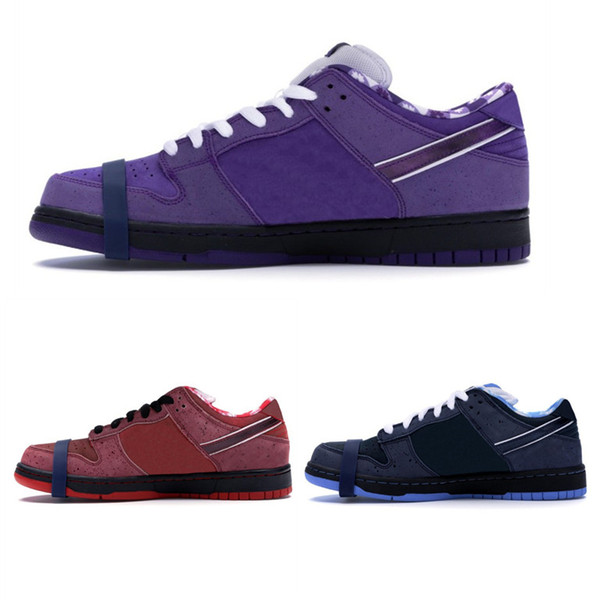 2019 New SB Dunk 1 Low Concepts Purple Lobster Designer Shoes Yellow Red Blue Lobster Basketball Shoes Men Women Sports Sneakers