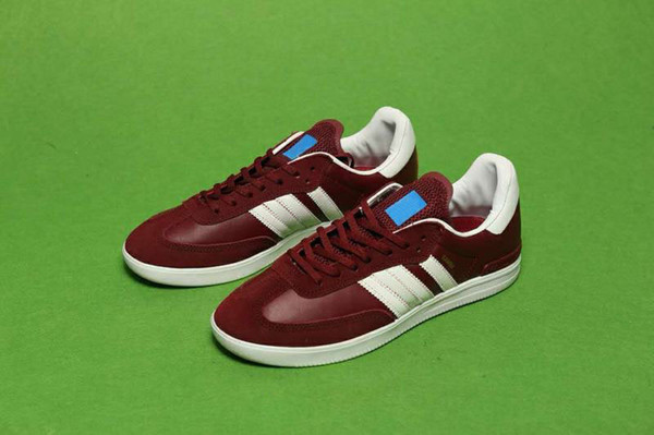 Men Samba Skateboard Shoes For Sale Black White Burgundy Trainer Sports Sneaker