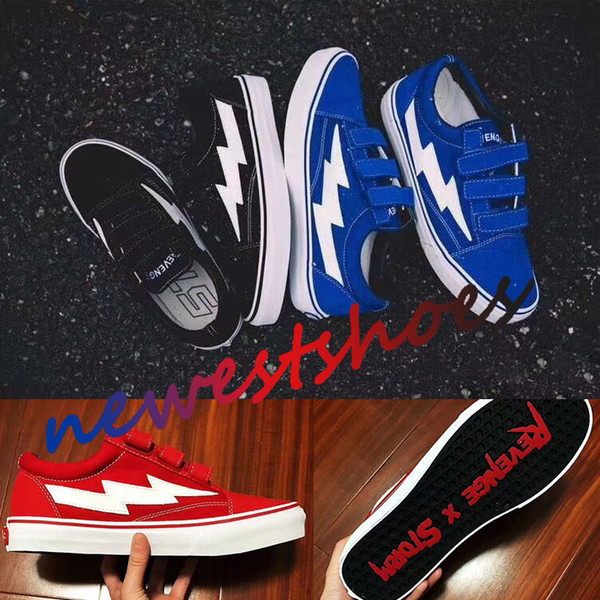 Revenge x Storm Era Hook Straps II Vol. 1 Low Top Blue,Black,Red,Mens Womens Skate Shoes Ian Connor Kendall Jenner Casual Sneakers 35-44