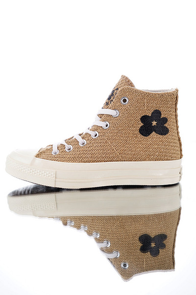 The Creator x Golf Le Fleur All-Star 70 Hi Burlap 1970 Brown Sunflower Top Quality Running Casual Skate Shoes With Bag Box