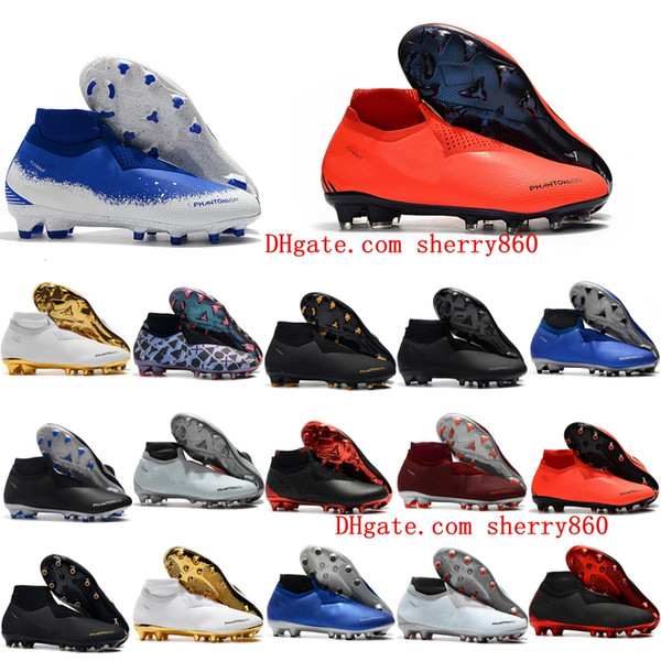 2018 mens soccer cleats Phantom VSN Elite DF FG AG outdoor soccer shoes x EA Sports Phantom Vision football boots scarpe calcio hot