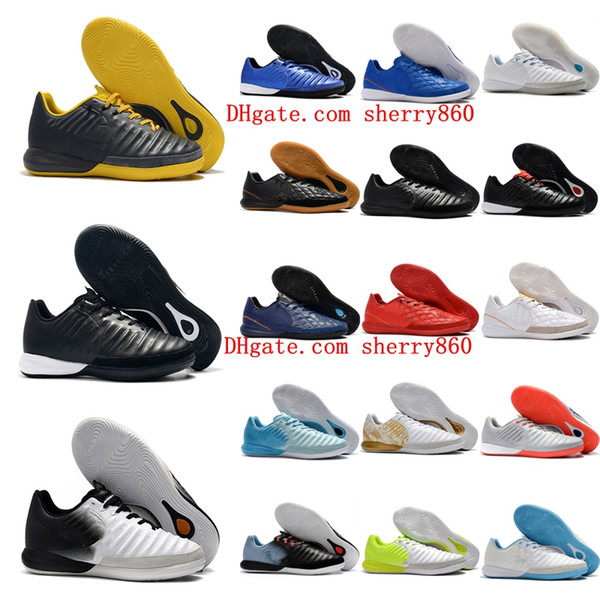 2018 mens soccer cleats TimpoX Finale IC original soccer shoes soft ground football boots cheap Tiempo Legend VII MD Indoor New