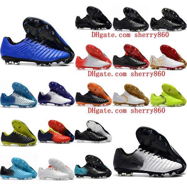 2018 mens soccer cleats Tiempo Legend VII FG soccer shoes chuteira football boots outdoor top quality scarpe da calcio cheap