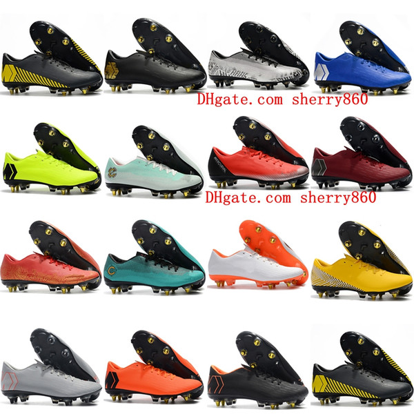 2019 new arrival mens soccer shoes Mercurial VaporX XII PRO SG soccer cleats Neymar football boots chuteiras cheap blue