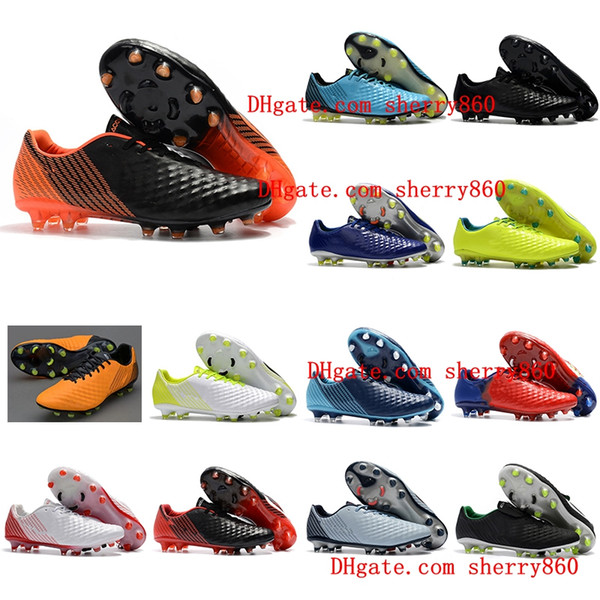 2018 original soccer cleats magista obra fg mens soccer shoes soft ground football boots cheap Magista Opus II FG cheap blackout Orange Red