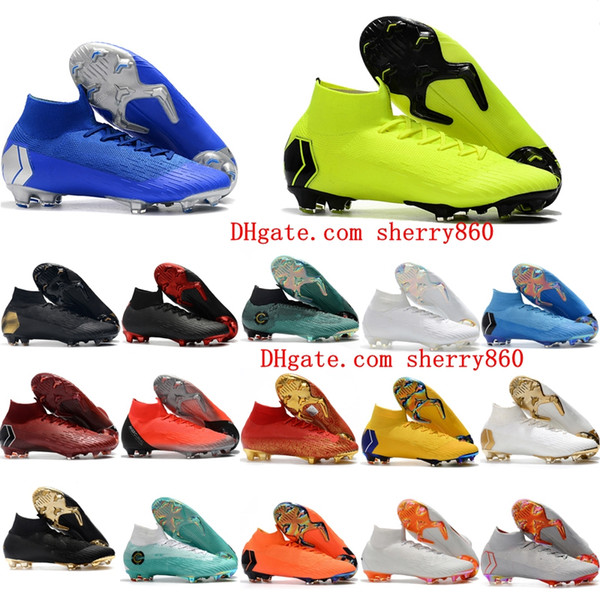 2018 mens soccer cleats Mercurial Superfly VI Elite 360 CR7 FG AC soccer shoes cr7 football boots Ronaldo neymar scarpe calcio Cheap