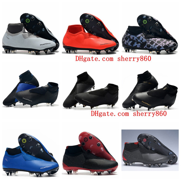 2019 new arrival mens soccer shoes Phantom VSN Elite DF SG-Pro Anti Clog soccer cleats Phantom Vision football boots scarpe calcio hot