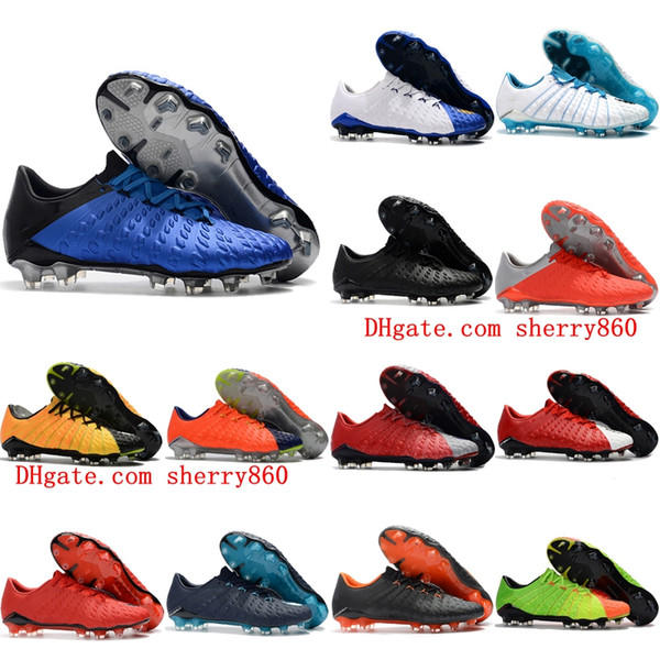 2018 original soccer cleats Hypervenom Phantom 3 III FG low top neymar boots cheap soccer shoes for men authentic football boots mens new