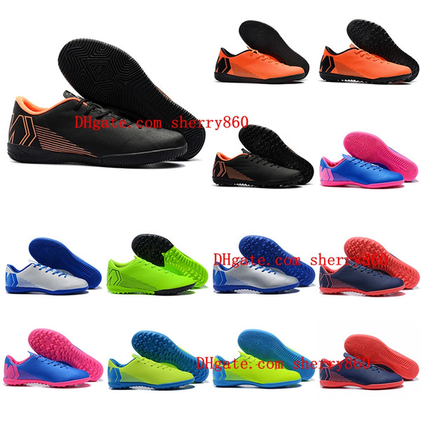 2018 cheap mens turf soccer cleats indoor soccer shoes low top VAPORX 12CLUB IN TF football boots new arrival size 39 - 46